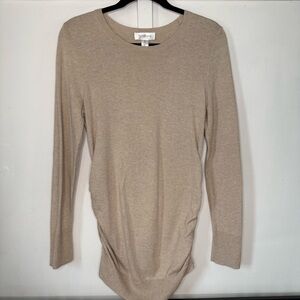 Motherhood Maternity Women's Oatmeal Beige Sweater Top